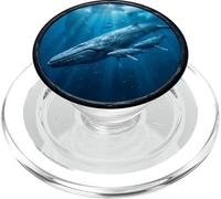 Ballena Azul observador de Ballenas buceador Ballena Familia en el océano PopSockets PopGrip para MagSafe