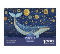 Ballena Azul Puzzle de 1000 Piezas Papel para Adultos Noche Estrellada Arte Relajante Decoración del Hogar Puzzle para Toda la Familia 52x38cm/1000pcs 52x38cm/1000pcs