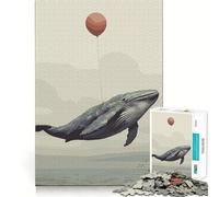 Ballena con Globo Rompecabezas de 1000 Piezas Juguete Creativo para desarrollar la Creatividad Sistema de Cierre Seguro sin Piezas Sueltas Actividad para Fortalecer los Lazos Familiares (38x26cm)