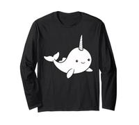 Ballena Dentada Lindo Sencillo Unicornio Marino Narval Manga Larga