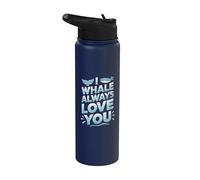 Ballena divertida I Whale Always Love You Stainless Steel Insulated Water Bottle