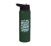 Ballena divertida I Whale Always Love You Stainless Steel Insulated Water Bottle