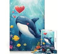 Ballena Enamorada, Rompecabezas de 1000 Piezas para Adultos, Regalo para ejercitar la Mente, relajación Informal, Cierre Seguro, (50x75cm)