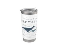 Ballena Fe Cita de aliento Cielo Nocturno Arte Vaso térmico de acero inoxidable de doble pared