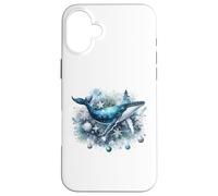 Ballena Festiva de Navidad: Winter Wonder Land Carcasa para iPhone 16 Plus