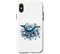 Ballena Festiva de Navidad: Winter Wonder Land Carcasa para iPhone X/XS
