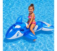 Ballena flotadora orca inflable 135x73x60 cm con 2 asas para niños