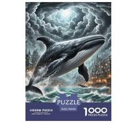 Ballena Gigante rompiendo Abismo 1000 Piezas Impresionante Puzzle Animales A Partir De 14 Años Inteligencia Juguete Pasatiempo Creativo Diversión Educativo 70x50cm/1000pcs