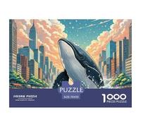 Ballena Gigante rompiendo Abismo 1000 Piezas Impresionante Puzzle Animales Inteligencia Juguete Pasatiempo Creativo Diversión Educativo 70x50cm/1000pcs