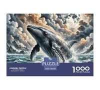 Ballena Gigante rompiendo Abismo 1000 Piezas Impresionante Puzzle Edificio Inteligencia Juguete Pasatiempo Creativo Desafíos Extra Divertidos Educativo 70x50cm/1000pcs