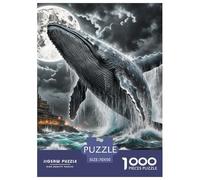 Ballena Gigante rompiendo Abismo 1000 Piezas Rompecabezas Familiar Animales Puzzle Inteligencia Juguete Entretenimiento Creativo Desafíos Extra Divertidos Educativo Pa