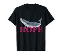 Ballena jorobada Hope Line Art - Diseño detallado de Ballena Camiseta