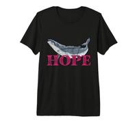 Ballena jorobada Hope Line Art - Diseño detallado de Ballena Camiseta Premium