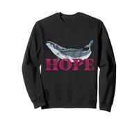 Ballena jorobada Hope Line Art - Diseño detallado de Ballena Sudadera