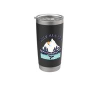 Ballena Jorobada Paisaje Salvaje Vintage Alaska Vaso térmico de acero inoxidable de doble pared
