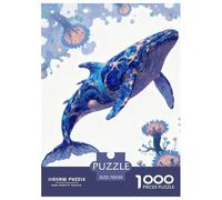 Ballena Juego De Rompecabezas 1000 Piezas Marine Animales - Mindful Y Relajante, Cartón Grueso, Regalo Caja Elegante con Póster, 70x50cm/1000pcs