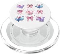 Ballena Océano Animal Chica Coqueta Arco Rosa Mamá PopSockets PopGrip para MagSafe