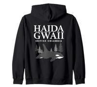 Ballena Orca Columbia Británica Vintage Sudadera con Capucha