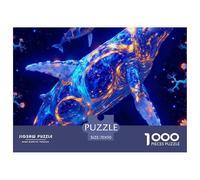 Ballena Rompecabezas 1000 Piezas Marine Animales - Antiestrés Mindful, Cartón Premium, Póster Incluido, 70x50cm/1000pcs