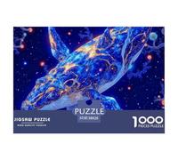 Ballena Rompecabezas 1000 Piezas Marine Animales - Arte Colorido, Cartón Reciclado, Encaje Suave, Decoración Mural, 38x26cm/1000pcs
