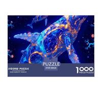 Ballena Rompecabezas 1000 Piezas Marine Animales - Reto Avanzado, Concentración Plena, Cartón Grueso, Póster Decorativo, 38x26cm/1000pcs