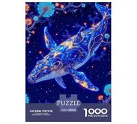 Ballena Rompecabezas 1000 Piezas Marine Animales - Reto Avanzado, Concentración Plena, Cartón Grueso, Póster Decorativo, 38x26cm/1000pcs