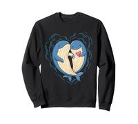 Ballena Tomados De La Mano Parejas Amor Corazón Arte Diseño Sudadera