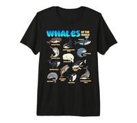 Ballenas del Mundo Razas Amante De Los Animales Marinos Linda Ballena Camiseta Premium
