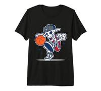 Baller to The Bone Skull Basketball Hip-Hop Camiseta Premium