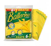 Ballerina Bayeta Amarilla Original | Desde 1986 | Dimensiones 35 x 35 cm | Pack 6+1 Unidades | Alta Absorción | Lavable a 60° con Lejía