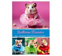 Ballerina Hamster - Eine Sinfonie aus zuckersüße KI Hamstern in Tüll und Seide (Wandkalender 2026 DIN A2 hoch), CALVENDO Monatskalender: Süße KI Hamsterdamen in farbenprächtigen Ballettkleidern