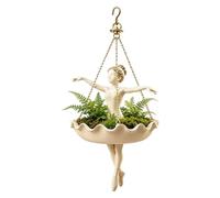 Ballerina Hanging Planter - Resin 20cm 7.87in Sculptural Ballet Dancer
