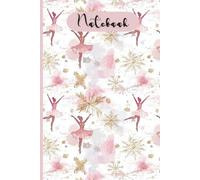 Ballerina & Snowflake Pink and Gold Notebook: Cute Ballet Dancer Themed Lined Journal for Girls, Women, Students, School, or Dance Class. Aesthetic Winter Holiday Gift Idea.