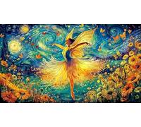 Ballerina with Colorful Mariposas Puzzle de 1000 Piezas para Adultos - Juego Extremadamente diFícil & Estimulante Idea 38x26/1000pcs