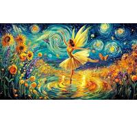 Ballerina with Colorful Mariposas Puzzle de 1000 Piezas para Adultos - Juego Familiar Divertido DesaFío edugatoivo diFícil 75x50/1000pcs