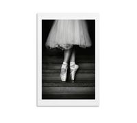 Ballerinas Legs in Pointe Shoes Póster Pintura Decorativa Lienzo Arte de Pared Salón Póster Dormitorio Pintura, Arte de Pared Impresión de Imagen Moderna Decoración de Habitación Familiar 30 x 45 cm
