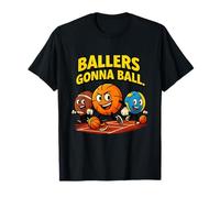 Ballers Gonna Ball Comic Baloncesto Gráfico Camiseta