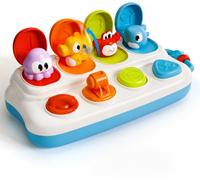 Ballery Juguete Pop Up para Bebés a Partir de 12 Meses, Juguete Montessori de Causa y Efecto con Animales, Juguete Sensorial Educativo para Motricidad Fina, Regalo para Niños y Niñas 1 2 3 Años
