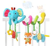 Ballery Juguetes Colgantes para Bebé Espiral, Juguetes Bebes 0 3 6 12 Meses, Juguete para Cochecito de bebé, Espiral Actividades Colgar Juguetes para niños niñas Regalos-Elefante