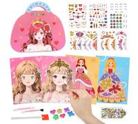 Ballery Kit de Maquillaje para Niño, Princess Dress Up Set, Princess Dress Up Stickers, Creative Fashion Game, Regalo de Princesa para Niñas, Cumpleaños y Navidad de para Niñas 3-12 Años