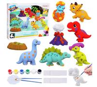 Ballery Kit Pintura Dinosaurios Juguetes Manualidades Niños Juguetes para Pintar Juego de Arte de Escayola Regalos de Creativo para Cumpleaños Navidad Niños Niñas 3 4 5 6 7 8 9 Años