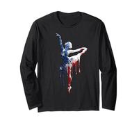 Ballet American Flag USA Drip Graffiti Patriotismo Lover Manga Larga