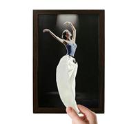 Ballet Dancer Tissue Box - Ballerina Wood Skirt Napkin Dispenser Cover, Decorative Tissue Box Holder for Home Office Bedroom Bathroom Desktop Bedside Table Travel Party Vehicle Farmhouse Decor