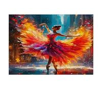 Ballet Danza Fuego 1000pcs Mini Puzzle Para Adultos Desafiante | 70x50cm Cartón Salón Decoración Durable Estructura Regalo de Cumpleaños Alivio del Estr