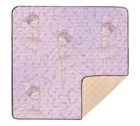 Ballet Dreams - Tapete de juego de espuma suave para bebés en interiores y exteriores, acogedora, transpirable, para bebés y niños pequeños, 50 x 50 pulgadas