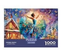 Ballet en el País de Las Maravillas: Imposible, Difícil, 1000 Piezas, Rompecabezas para Adultos - Bailarina, Escena de Pueblo Cósmico, Juego Educativo, Descompresión para Regalos, 52x38cm1000pcs