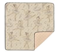 Ballet Fantasy - Alfombra de juego de espuma suave para bebé, lavable, acolchada, estilo libro de cuentos, para bebés y niños pequeños, 50 x 50 pulgadas