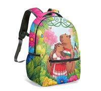 Ballet Girl & Capybara - Mochila infantil de 40,6 cm, diseño floral de cuento de hadas, 05., L, Casual