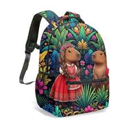 Ballet Girl & Capybara - Mochila infantil de 40,6 cm, diseño floral de cuento de hadas, 06., L, Casual