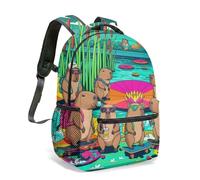 Ballet Girl & Capybara - Mochila infantil de 40,6 cm, diseño floral de cuento de hadas, 08., L, Casual